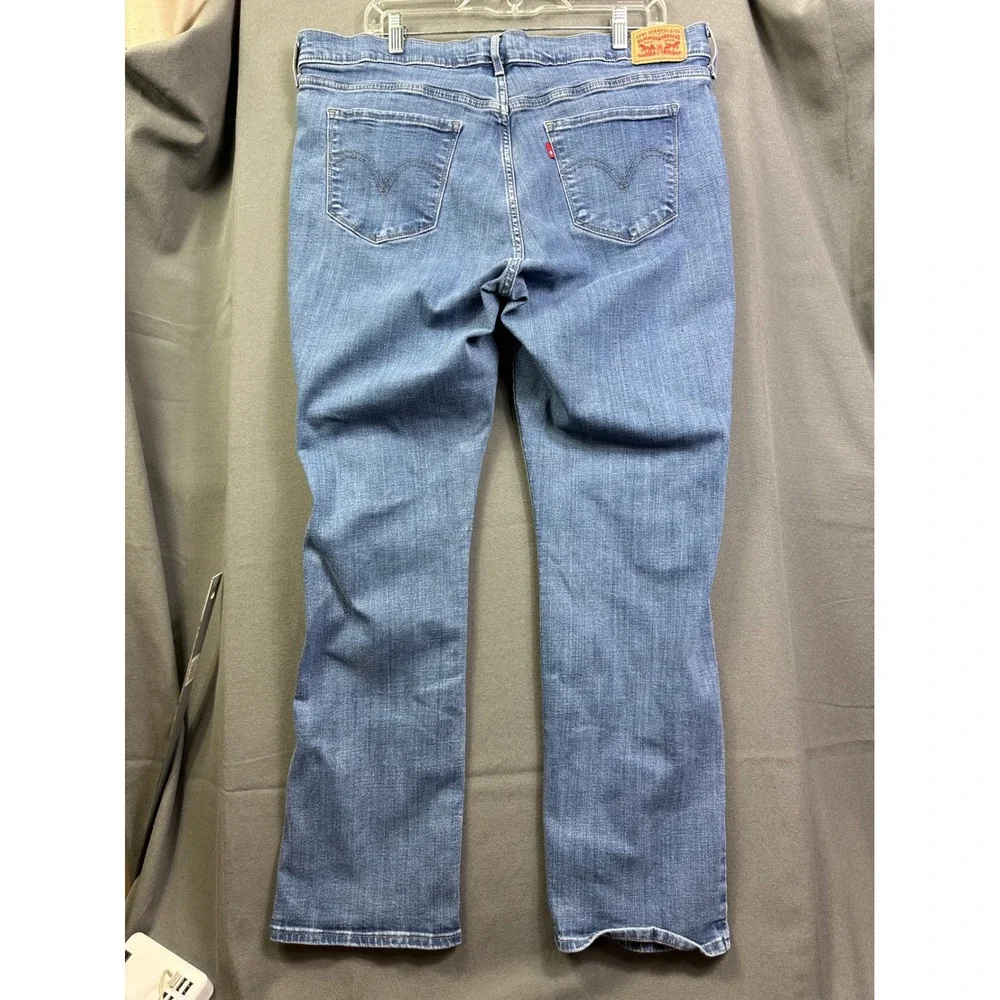 Levis 314 Shaping Straight Jeans Medium Wash Blue Denim 23648-0051 18W M‎